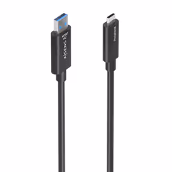 AISENS A157-0926, 25 m, 2 x USB A, USB C, USB 3.2 Gen 2 (3.1 Gen 2), 10 Gbit/s, Nero