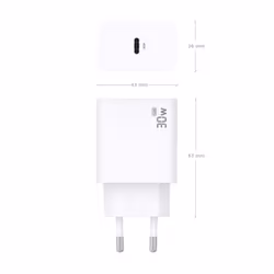 AISENS A110-0940 Caricabatterie per dispositivi mobili Fotocamera, GPS, MP3, MP4, Telefono cellulare, Computer portatile, Smartphone, Tablet, Universale Bianco AC Ricarica rapida Interno - Vista aggiuntiva 4