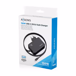 AISENS ASCH-1PD100WL50-BK Caricabatterie per dispositivi mobili Fotocamera, GPS, Telefono cellulare, Computer portatile, Smartphone, Tablet, Universale Nero AC Ricarica rapida Interno - Vista aggiuntiva 7