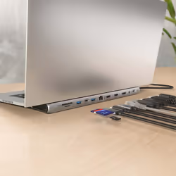 AISENS ASUC-12P020-GR replicatore di porte e docking station per laptop Cablato USB 3.2 Gen 1 (3.1 Gen 1) Type-C Grigio - Vista aggiuntiva 6