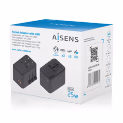 AISENS ASPS-2A2C08-BK Caricabatterie per dispositivi mobili Universale Nero AC Ricarica rapida Interno - Vista aggiuntiva 7