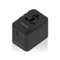 AISENS ASPS-2A3C09-BK Caricabatterie per dispositivi mobili Universale Nero AC Ricarica rapida Interno