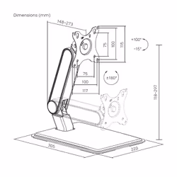 AISENS DT32TSR-373 Supporto TV a parete - Vista aggiuntiva 7