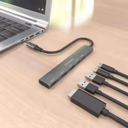 AISENS ASUC-5P022-GR replicatore di porte e docking station per laptop Cablato USB 3.2 Gen 1 (3.1 Gen 1) Type-C Grigio - Vista aggiuntiva 5