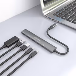 AISENS ASUC-5P022-GR replicatore di porte e docking station per laptop Cablato USB 3.2 Gen 1 (3.1 Gen 1) Type-C Grigio - Vista aggiuntiva 6
