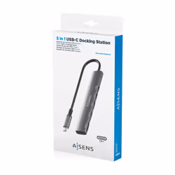 AISENS ASUC-5P022-GR replicatore di porte e docking station per laptop Cablato USB 3.2 Gen 1 (3.1 Gen 1) Type-C Grigio - Vista aggiuntiva 7