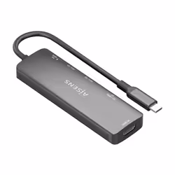AISENS ASUC-6P023-GR replicatore di porte e docking station per laptop Cablato USB 3.2 Gen 1 (3.1 Gen 1) Type-C Grigio - Vista aggiuntiva 2