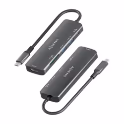 AISENS ASUC-6P023-GR replicatore di porte e docking station per laptop Cablato USB 3.2 Gen 1 (3.1 Gen 1) Type-C Grigio - Vista aggiuntiva 3