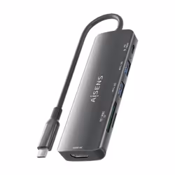 AISENS ASUC-6P023-GR replicatore di porte e docking station per laptop Cablato USB 3.2 Gen 1 (3.1 Gen 1) Type-C Grigio - Vista aggiuntiva 8