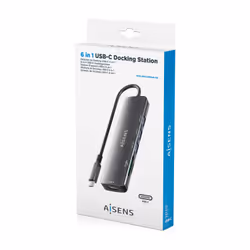AISENS ASUC-6P024-GR replicatore di porte e docking station per laptop Cablato USB 3.2 Gen 1 (3.1 Gen 1) Type-C Grigio - Vista aggiuntiva 7