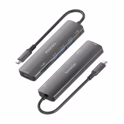 AISENS ASUC-7P025-GR replicatore di porte e docking station per laptop Cablato USB 3.2 Gen 1 (3.1 Gen 1) Type-C Grigio - Vista aggiuntiva 3