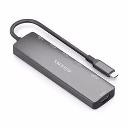 AISENS ASUC-7P026-GR replicatore di porte e docking station per laptop Cablato USB 3.2 Gen 1 (3.1 Gen 1) Type-C Grigio - Vista aggiuntiva 2