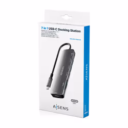 AISENS ASUC-7P026-GR replicatore di porte e docking station per laptop Cablato USB 3.2 Gen 1 (3.1 Gen 1) Type-C Grigio - Vista aggiuntiva 7