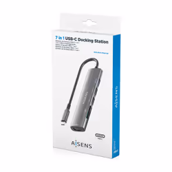 AISENS ASUC-7P027-GR replicatore di porte e docking station per laptop Cablato USB 3.2 Gen 1 (3.1 Gen 1) Type-C Grigio - Vista aggiuntiva 7