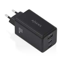 AISENS ASCH-100W3P052-BK Caricabatterie per dispositivi mobili Universale Nero AC Ricarica rapida Interno