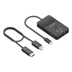 AISENS ASWL-H2KDC30M05-BK replicatore di porte e docking station per laptop Con cavo e senza cavo USB 3.2 Gen 1 (3.1 Gen 1) Type-C Nero