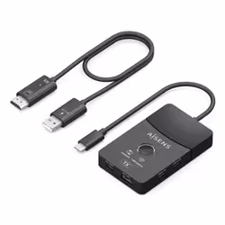 AISENS ASWL-H2KDC30M05-BK replicatore di porte e docking station per laptop Con cavo e senza cavo USB 3.2 Gen 1 (3.1 Gen 1) Type-C Nero - Vista aggiuntiva 2