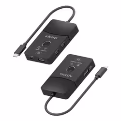 AISENS ASWL-H2KDC30M05-BK replicatore di porte e docking station per laptop Con cavo e senza cavo USB 3.2 Gen 1 (3.1 Gen 1) Type-C Nero - Vista aggiuntiva 3