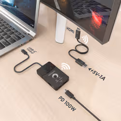 AISENS ASWL-H2KDC30M05-BK replicatore di porte e docking station per laptop Con cavo e senza cavo USB 3.2 Gen 1 (3.1 Gen 1) Type-C Nero - Vista aggiuntiva 6
