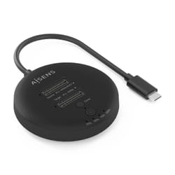 AISENS ASDS-2M2N05-BK docking station per unità di archiviazione USB 3.2 Gen 1 (3.1 Gen 1) Type-C