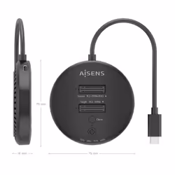AISENS ASDS-2M2N05-BK docking station per unità di archiviazione USB 3.2 Gen 1 (3.1 Gen 1) Type-C - Vista aggiuntiva 5