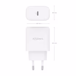 AISENS A110-0969 Caricabatterie per dispositivi mobili Fotocamera, GPS, Telefono cellulare, Computer portatile, Smartphone, Tablet, Universale Bianco AC Ricarica rapida Interno - Vista aggiuntiva 4