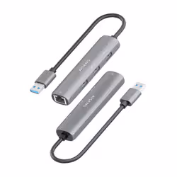 AISENS ASUC-4P034-GR replicatore di porte e docking station per laptop Cablato USB 3.2 Gen 1 (3.1 Gen 1) Type-A Grigio - Vista aggiuntiva 3