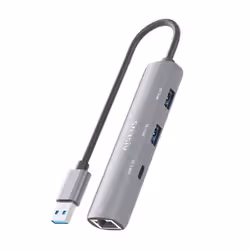 AISENS ASUC-4P035-GR replicatore di porte e docking station per laptop Cablato USB 3.2 Gen 1 (3.1 Gen 1) Type-A Grigio - Vista aggiuntiva 5