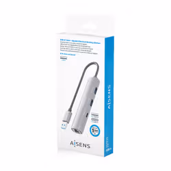 AISENS ASUC-4P035-GR replicatore di porte e docking station per laptop Cablato USB 3.2 Gen 1 (3.1 Gen 1) Type-A Grigio - Vista aggiuntiva 8