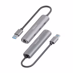 AISENS ASUC-4P037-GR replicatore di porte e docking station per laptop Cablato USB 3.2 Gen 1 (3.1 Gen 1) Type-A Grigio - Vista aggiuntiva 3