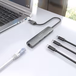 AISENS ASUC-4P037-GR replicatore di porte e docking station per laptop Cablato USB 3.2 Gen 1 (3.1 Gen 1) Type-A Grigio - Vista aggiuntiva 6