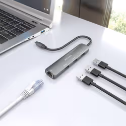 AISENS ASUC-4P038-GR replicatore di porte e docking station per laptop Cablato USB 3.2 Gen 1 (3.1 Gen 1) Type-C Grigio - Vista aggiuntiva 6