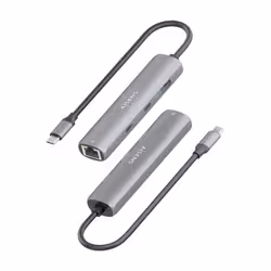 AISENS ASUC-4P040-GR replicatore di porte e docking station per laptop Cablato USB 3.2 Gen 1 (3.1 Gen 1) Type-C Grigio - Vista aggiuntiva 3