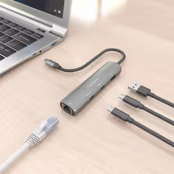 AISENS ASUC-4P040-GR replicatore di porte e docking station per laptop Cablato USB 3.2 Gen 1 (3.1 Gen 1) Type-C Grigio - Vista aggiuntiva 7