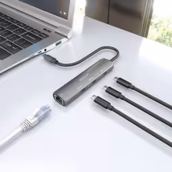 AISENS ASUC-4P041-GR replicatore di porte e docking station per laptop Cablato USB 3.2 Gen 1 (3.1 Gen 1) Type-C Grigio - Vista aggiuntiva 6