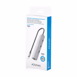 AISENS ASUC-4P041-GR replicatore di porte e docking station per laptop Cablato USB 3.2 Gen 1 (3.1 Gen 1) Type-C Grigio - Vista aggiuntiva 8