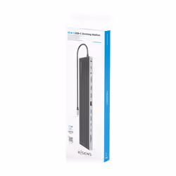 AISENS ASUC-13P042-GR replicatore di porte e docking station per laptop Cablato USB 3.2 Gen 1 (3.1 Gen 1) Type-C Grigio - Vista aggiuntiva 7