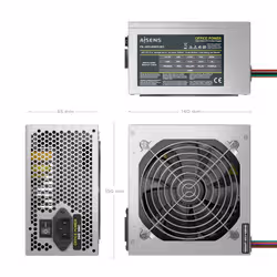 AISENS ASPC-500ATX-SEO alimentatore per computer 500 W 20+4 pin ATX ATX Argento - Vista aggiuntiva 3