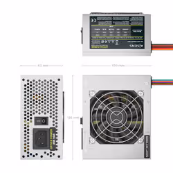 AISENS ASPC-500SFX-SEO alimentatore per computer 500 W 20+4 pin ATX SFX Argento - Vista aggiuntiva 3