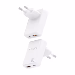 AISENS ASCH-30W2P074-W Caricabatterie per dispositivi mobili Fotocamera, Telefono cellulare, Computer portatile, Smartphone, Tablet, Universale Bianco AC Ricarica rapida Interno - Vista aggiuntiva 3