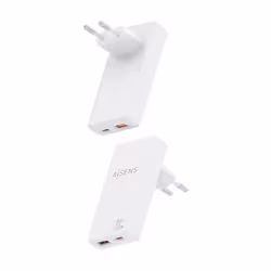 AISENS ASCH-65W2P076-W Caricabatterie per dispositivi mobili Fotocamera, Telefono cellulare, Computer portatile, Smartphone, Tablet, Universale Bianco AC Ricarica rapida Interno - Vista aggiuntiva 3