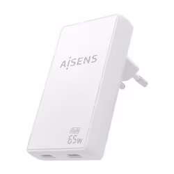AISENS ASCH-65W2P077-W Caricabatterie per dispositivi mobili Fotocamera, Telefono cellulare, Computer portatile, Smartphone, Tablet, Universale Bianco AC Ricarica rapida Interno - Vista aggiuntiva 2