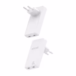 AISENS ASCH-65W2P077-W Caricabatterie per dispositivi mobili Fotocamera, Telefono cellulare, Computer portatile, Smartphone, Tablet, Universale Bianco AC Ricarica rapida Interno - Vista aggiuntiva 3