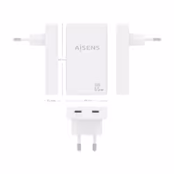 AISENS ASCH-65W2P077-W Caricabatterie per dispositivi mobili Fotocamera, Telefono cellulare, Computer portatile, Smartphone, Tablet, Universale Bianco AC Ricarica rapida Interno - Vista aggiuntiva 4