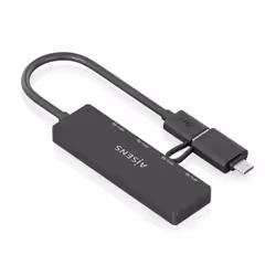 AISENS A109-0987 replicatore di porte e docking station per laptop Cablato USB 3.2 Gen 1 (3.1 Gen 1) Type-A + Type-C Nero - Vista aggiuntiva 2