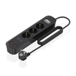 AISENS ASPS-2A2C11-BK prolunghe e multiple 1,4 m 3 presa(e) AC Interno Nero