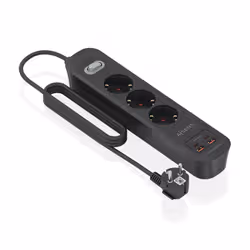 AISENS ASPS-2A2C11-BK prolunghe e multiple 1,4 m 3 presa(e) AC Interno Nero - Vista aggiuntiva 2