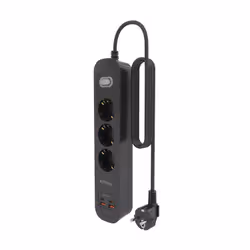 AISENS ASPS-2A2C11-BK prolunghe e multiple 1,4 m 3 presa(e) AC Interno Nero - Vista aggiuntiva 3
