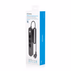 AISENS ASPS-2A2C11-BK prolunghe e multiple 1,4 m 3 presa(e) AC Interno Nero - Vista aggiuntiva 7