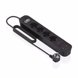AISENS ASPS-2A2C13-BK prolunghe e multiple 1,4 m 4 presa(e) AC Interno Nero - Vista aggiuntiva 2